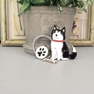 🍏50% OFF/3+...Husky Dog Keychain (Black)